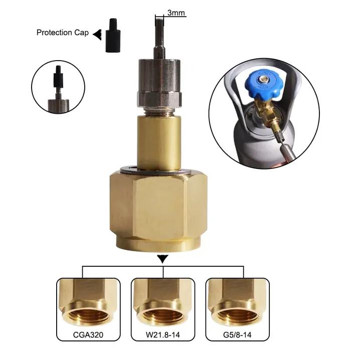 Adaptateur de cartouche de CO2 haute pression