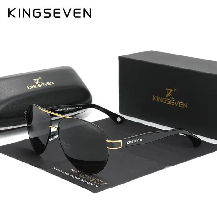 KINGSEVEN UV400 pilote lunettes de soleil hommes femmes polarisées UV400 mode crème solaire lunettes
