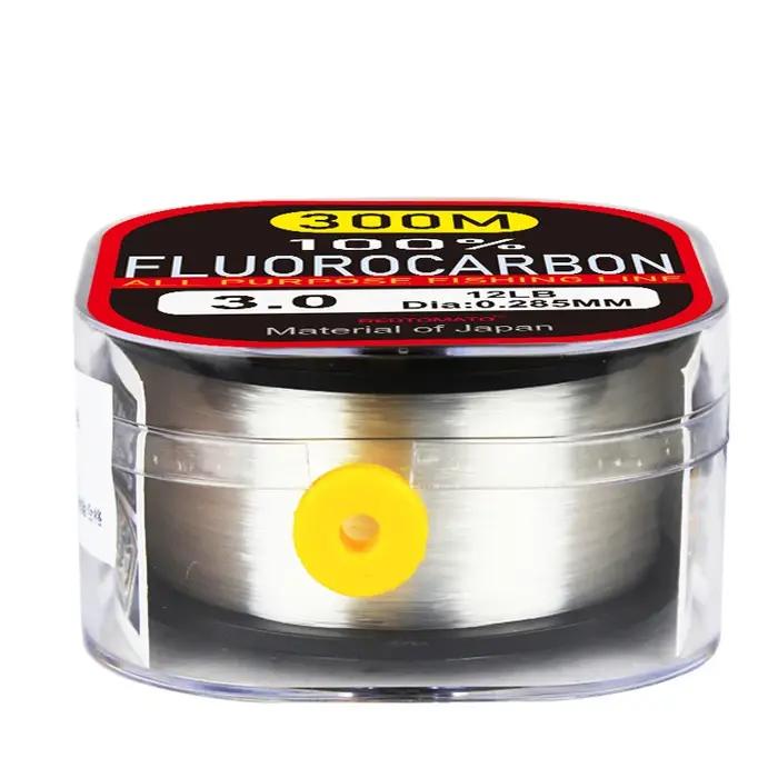 Leader de ligne de pêche en fluorocarbone, fibre de carbone transparente, grande taille, matériel du