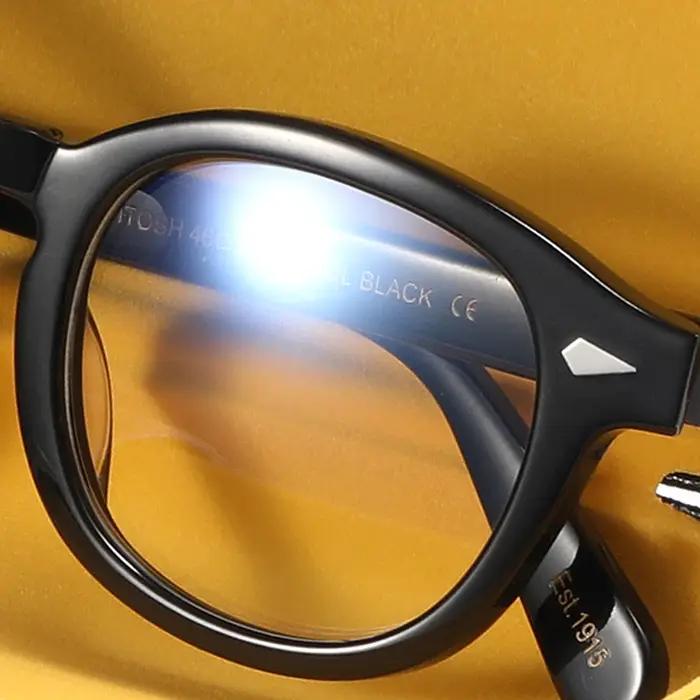 Lunettes Anti-lumière bleue pour hommes et femmes, Johnny Depp Lemtosh, pour ordinateur, verres tran