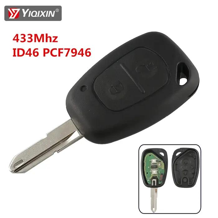 YIQIXIN clé à distance à 2 boutons pour Renault trafic principal Kangoo Nissan Interstar Primastar p