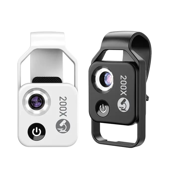 Objectif microscope APEXEL 200x smartphone - Lentille macro HD téléscope portable numérique agrandissement