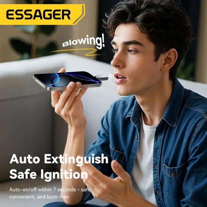 Essager TypeC Mini allume-cigare fil de tungstène soufflant sécurité et économie d'énergie sans charge peut être porté sur l'avion