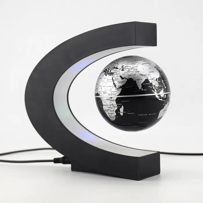 Globe flottant magnétique led avec carte du monde lampe électronique antipassionnée boule lumineuse décoration de maison cadeaux d'anniversaire occasions spéciales