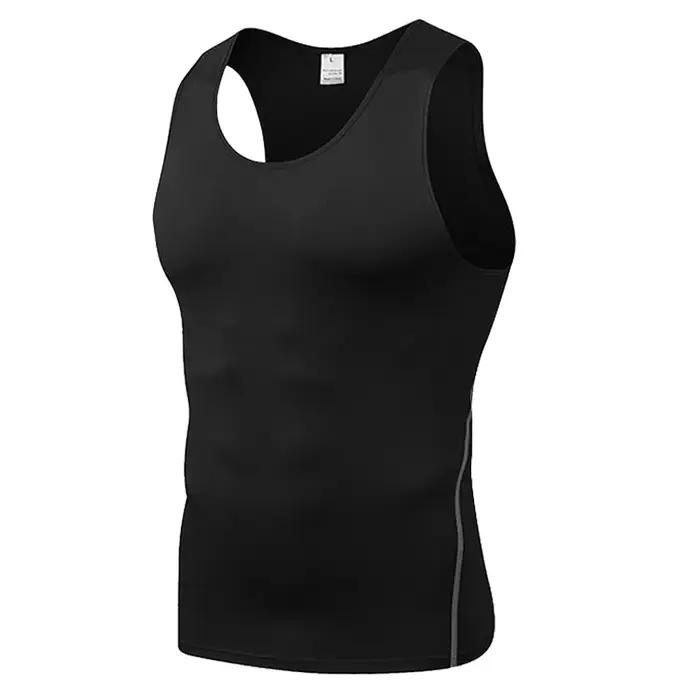 Débardeur de sport moulant pour hommes et adolescents