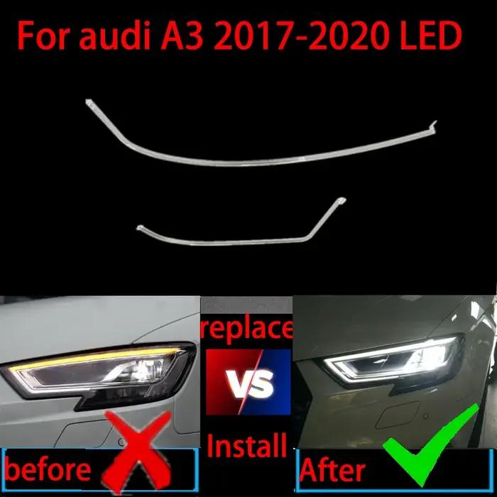 Pour Audi A3 S3 LED 2016-2018 feux diurnes DRL plaque de guidage de lumière Tube de lumière diurne b