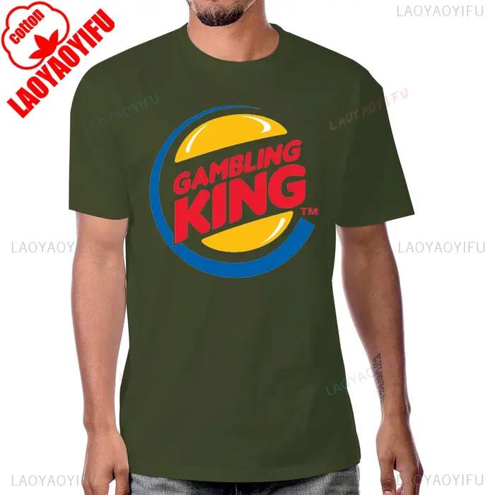 T-shirt Vegas Roulette Slot Poker en coton à manches courtes pour hommes, décontracté, style de jeu, occassions spéciales, soirée entre amis, événement de poker