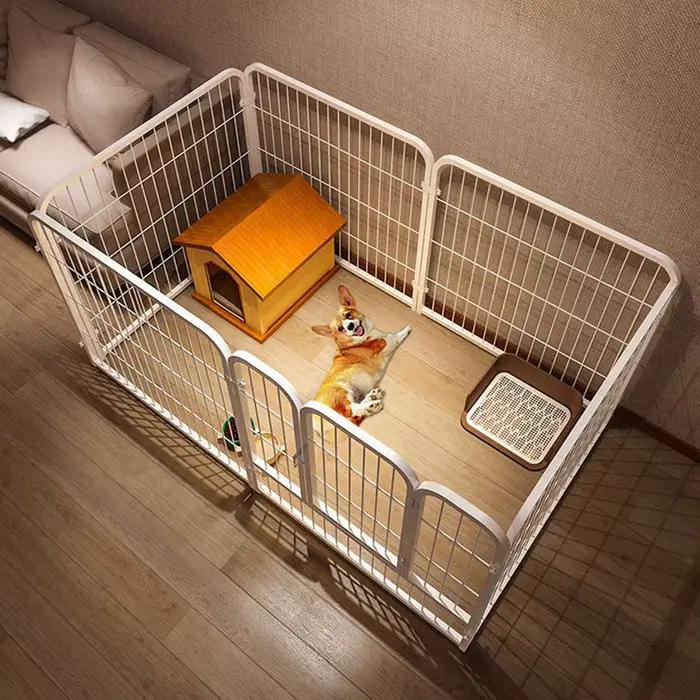 6 panneaux clôture pour chien parc pliable exercice chiot chenil Cage robuste