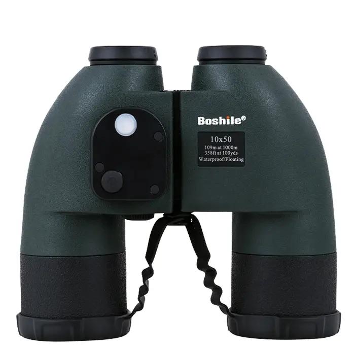Jumelles Boshile 10x50 étanches avec télémètre - Compas intégré pour chasse précise