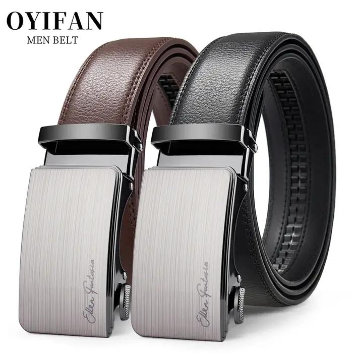 OYIFAN créateur de mode hommes ceinture en cuir véritable ceinture hommes de haute qualité luxe affa