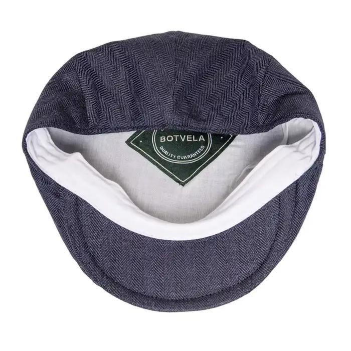 BOTVELA 100% lin casquette plate hommes femmes chevrons casquettes de gavroche conduite Bunnet Ivy c