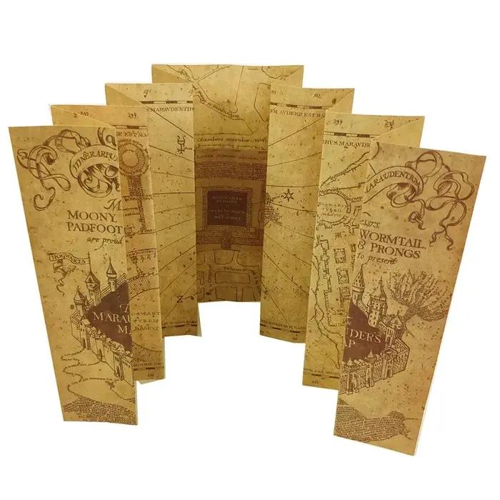 Harry école de magie la carte du monde des maraudeurs Cosplay potiers billet d'admission lettre d'école jouet cadeaux de noël