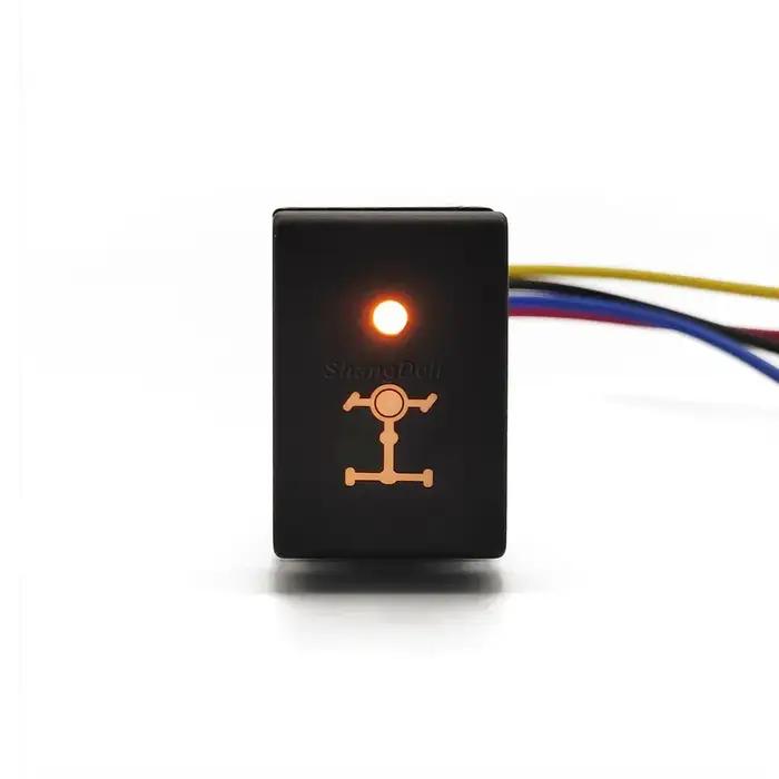Voiture orange Led DRL antibrouillard phare projecteur diff verrouillage radar bouton de commutation
