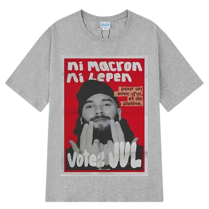 Rappeur français Vote JUL mode graphique T-shirts hommes femmes Hip-hop T-shirt à manches courtes dé