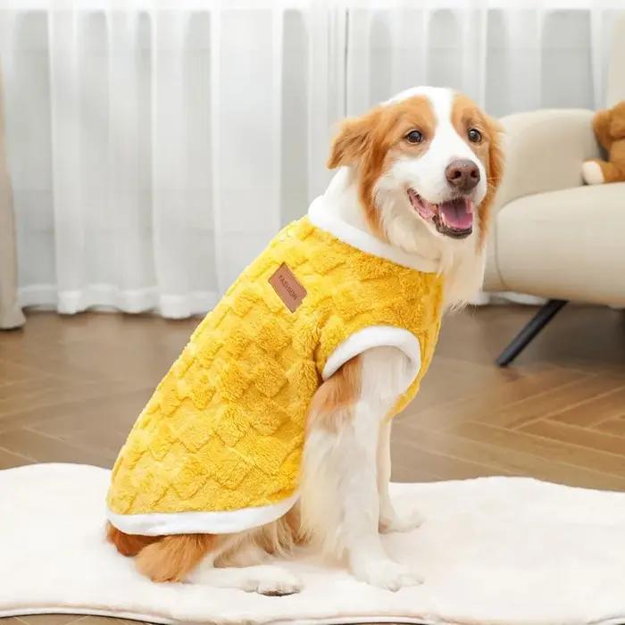 Vêtements d'hiver en flanelle pour chiens pull chaud pour animaux de compagnie manteau pour chiens golden retriever sweat-shirt pour animaux de compagnie chiot gilet 1.5-25kg automne hiver occasions spéciales à offrir