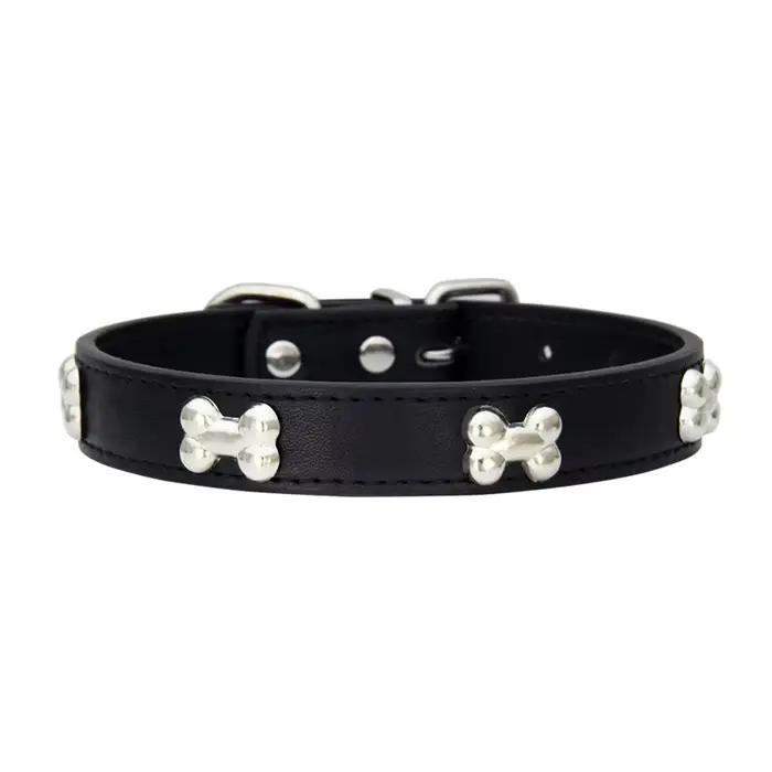 Collier de cuir Sophia pour chien élégant pour promenade quotidienne et concours de beauté canin