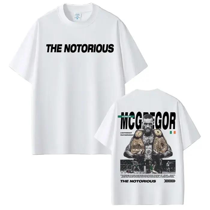 T-shirt The Notorious Conor McGregor Merch pour hommes, vêtement mode gothique rétro années 90, ample surdimensionné 100% coton four seasons adapté voyage et occasions sociales