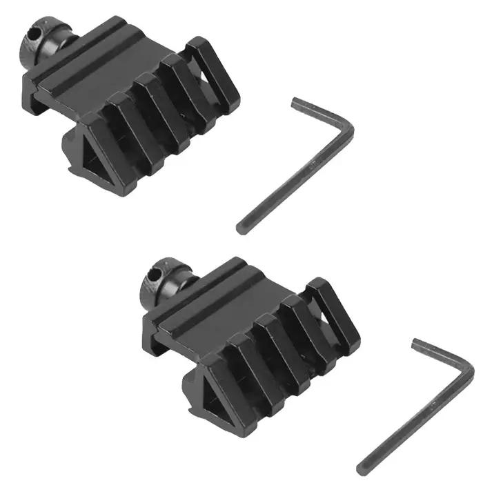 Rail tactique 4 fentes 45 degrés en aluminium alliage 6061 pour installation de lasers, lampes de poche et vues à points rouges sur fusil chasse occcasions spéciales