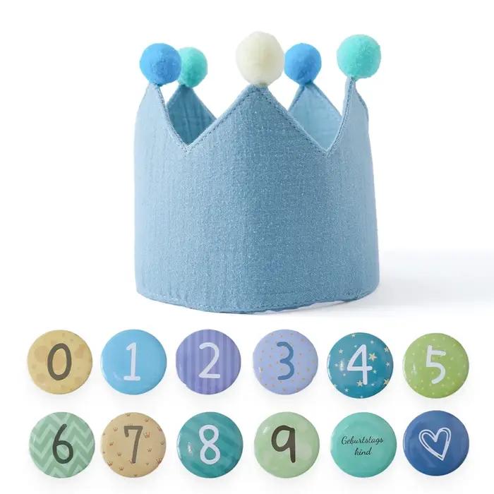 Chapeau couronne de fête d'anniversaire pour bébé de 1 à 9 ans