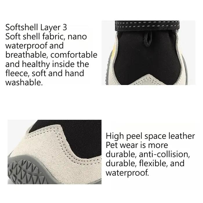 Chaussures pour chien de grand format imperméables et antislip pour randonnées et promenades hivernales occassions spéciales