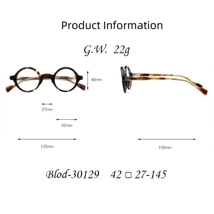 Monture de lunettes ronde rétro pour hommes et femmes, cadre de lunettes de planche, ultra léger, à