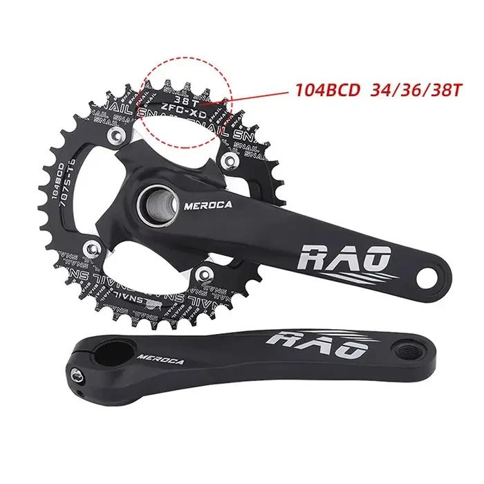 Vélo de montagne manivelle 170mm avec boîtier de pédalier 104BCD 34T 36T 38T vélo Chainring en allia