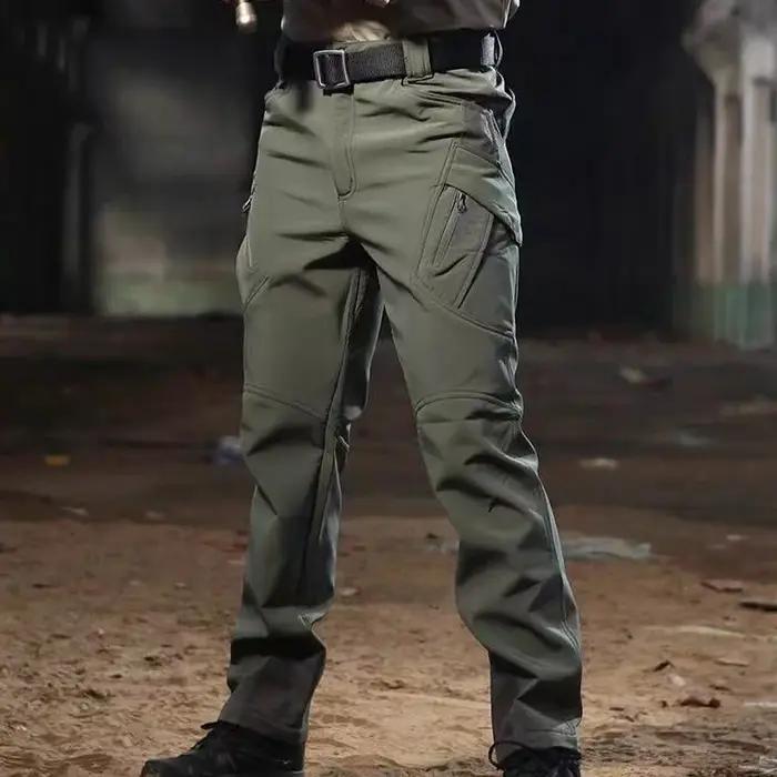 Pantalon cargo hiver homme polaire imperméable chasse randonnée chaud militaire tactique