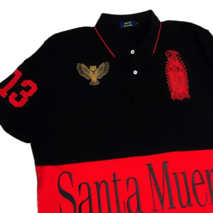 2025 D'été Hommes de Haute Rue Mode Broderie Bouton Revers À Manches Courtes T-Shirt Américain Vintage Harajuku Tops Y2k Vêtements