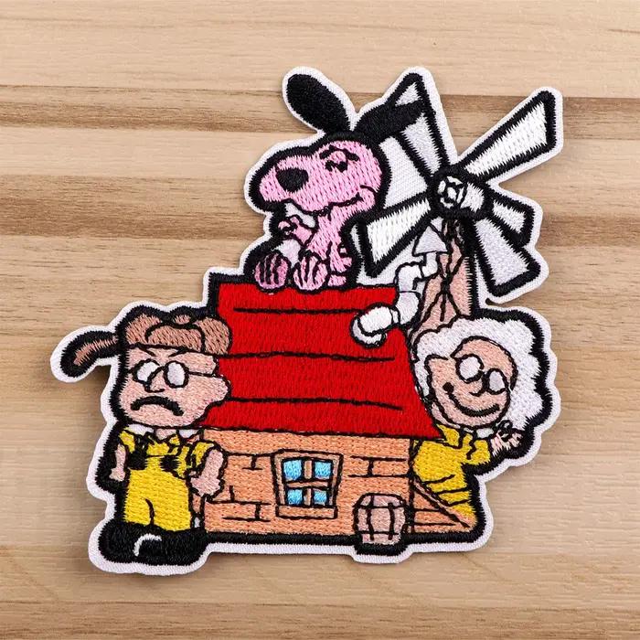 Patch brodé drôle de chien de Courage pour vêtements