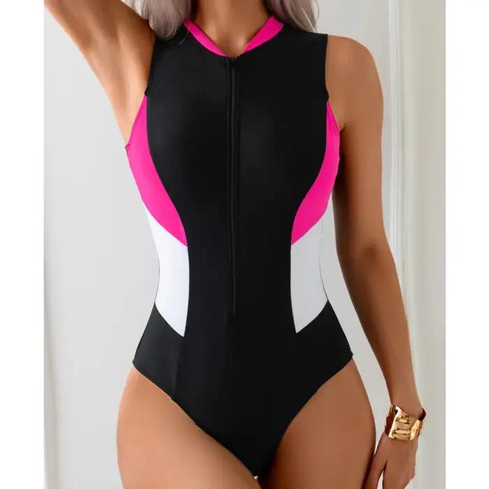 Maillot de bain une pièce, sexy, grande taille, fermé, sport, piscine, plage, pour femmes, nouvelle