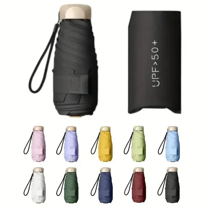 Parapluie de protection UV ultra-léger – Conception compacte et pliable avec poignée en acier inoxydable pour le soleil