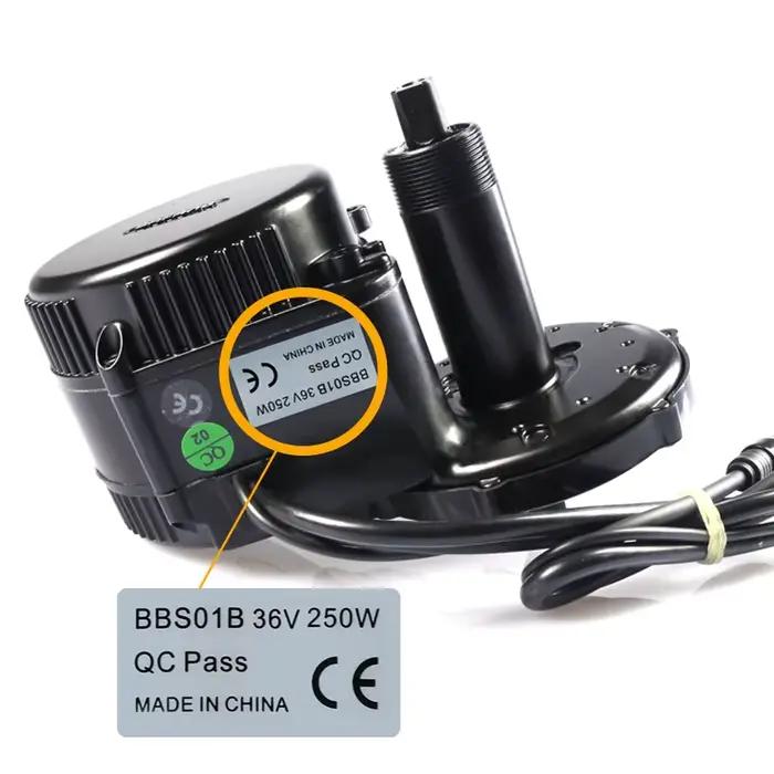 Autocollants de vélo électrique 36V 250W, 6 pièces, pour Bafang BBS01B BBS02B BBHD, moteur d'entraîn