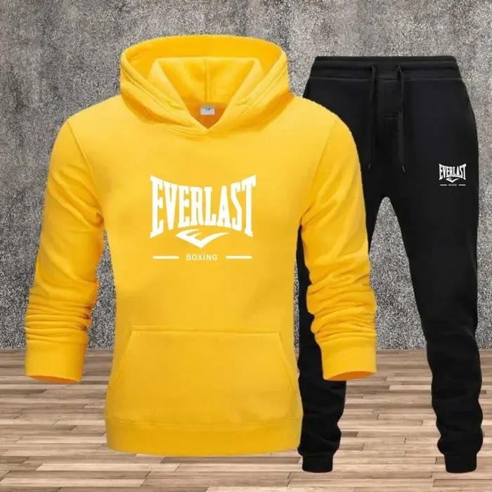 Ensemble pour hommes d'automne et d'hiver: pull de jogging fitness à la mode