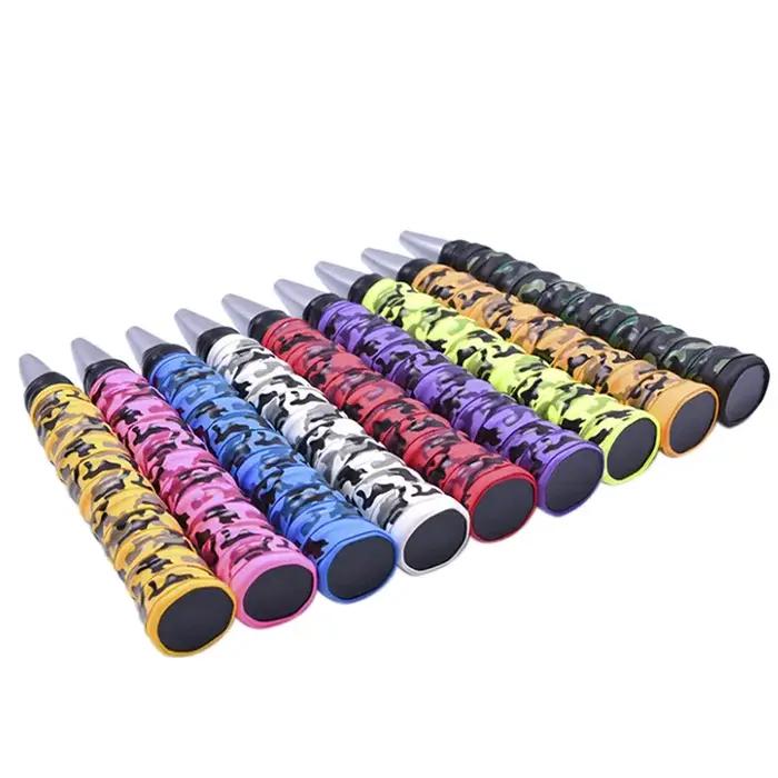 Bande antidérapante pour raquette absorbante, poignée pour Tennis, Badminton, emballage de Camouflag