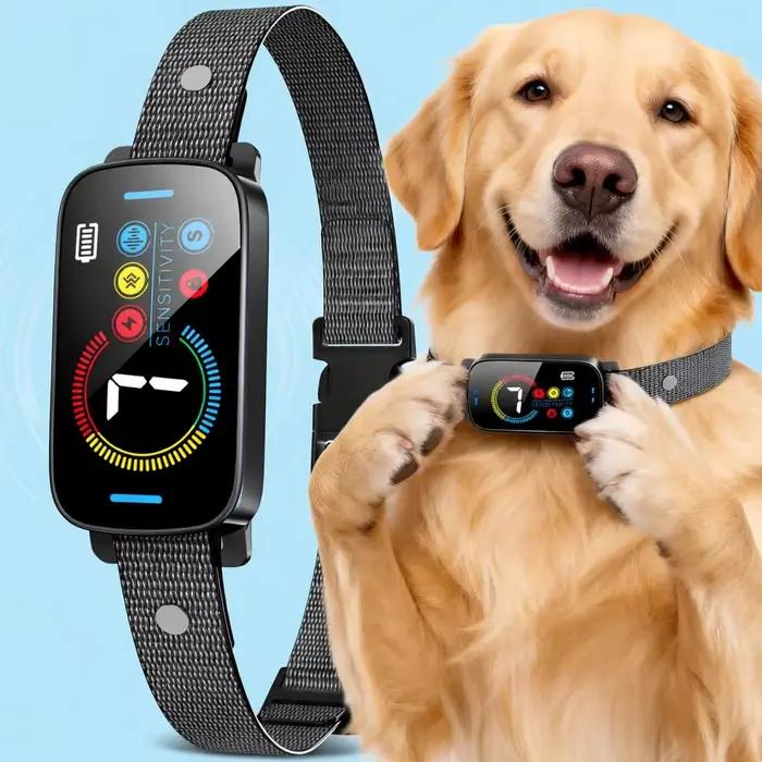 Collier anti-aboiement intelligent AI pour chiens de grande