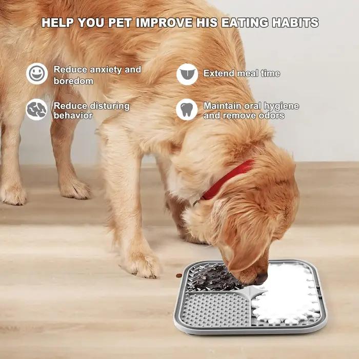 Tapis à lécher pour chien pour le bain et le toilettage