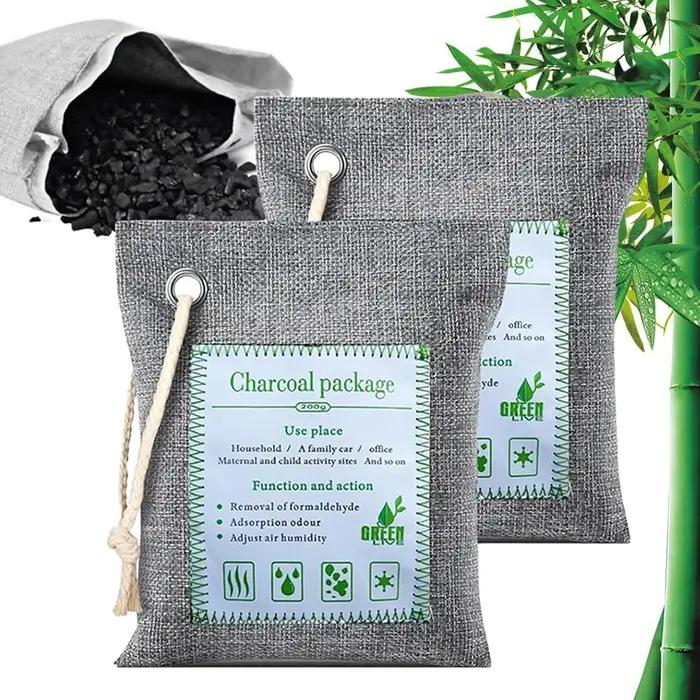 Sacs de charbon actif pour la voiture et la maison, purificateur d'air naturel, absorbeur d'odeurs, déshumidificateur, idéal pour voiture, maison, placards, chaussures, animaux de compagnie