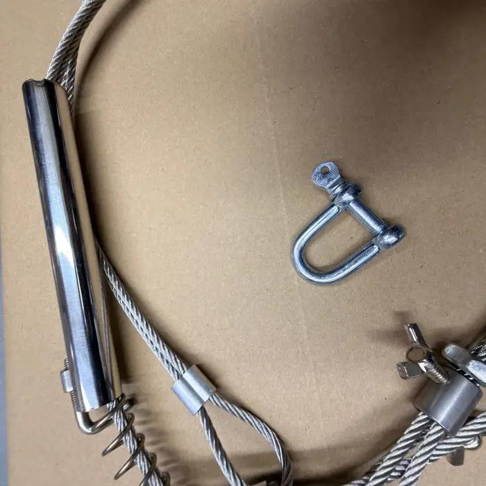 Ressort de rechange renforcé pour piège à sanglier avec écrous et câble métallique de diamètre