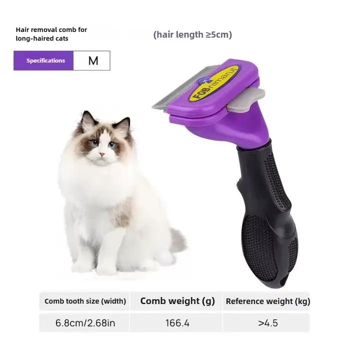 Brosse de toilettage DKSTINYE pour chiens et chats élimination des noeuds et des poils morts toilettage soins animaux de compagnie