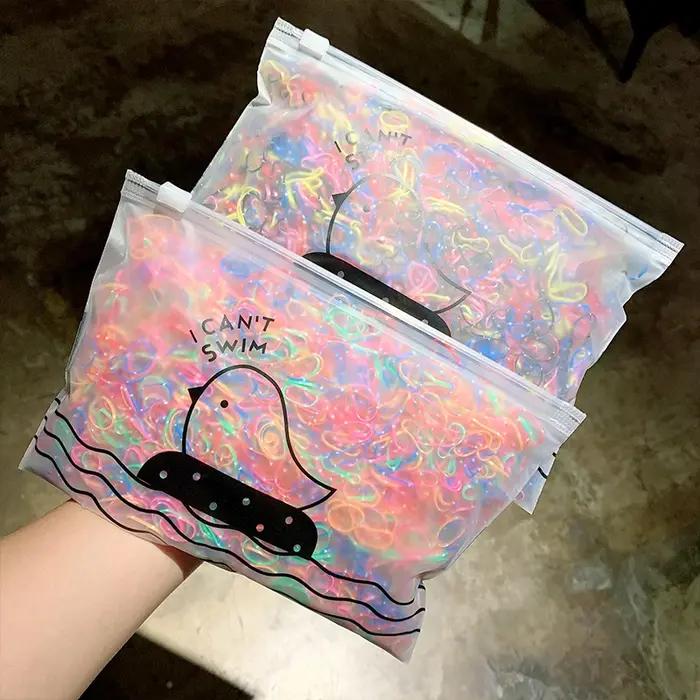 Lot de 1000 élastiques colorés jetables pour filles, petits élastiques à cheveux pour queue de cheva