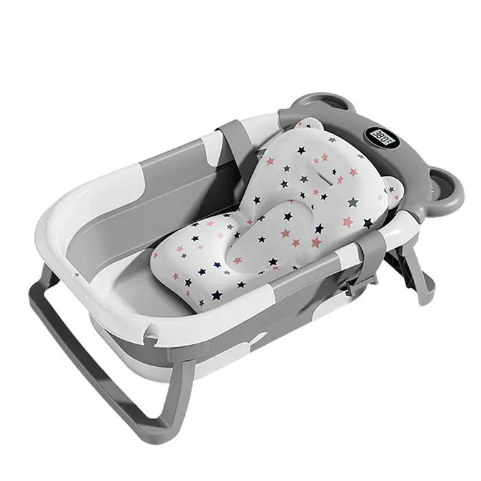 Baignoire pliable pour bébé avec thermomètre