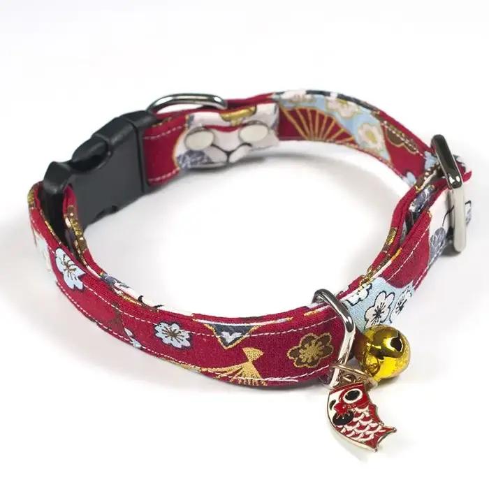 Colliers pour chat à motif bronzant de Style japonais