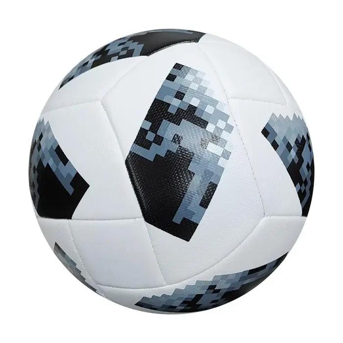 1 ballon d'entraînement et de Match de Football en cuir PU de taille Standard classique 5, jeu de Fo
