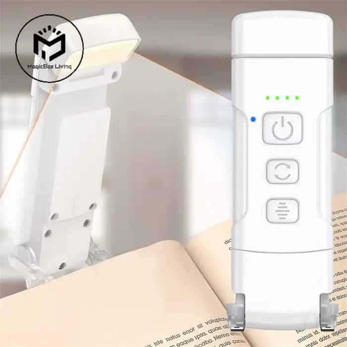 Lampe de livre avec minuterie USB Rechargeable 3 couleurs et 5 luminosité lampe de lecture lampe de