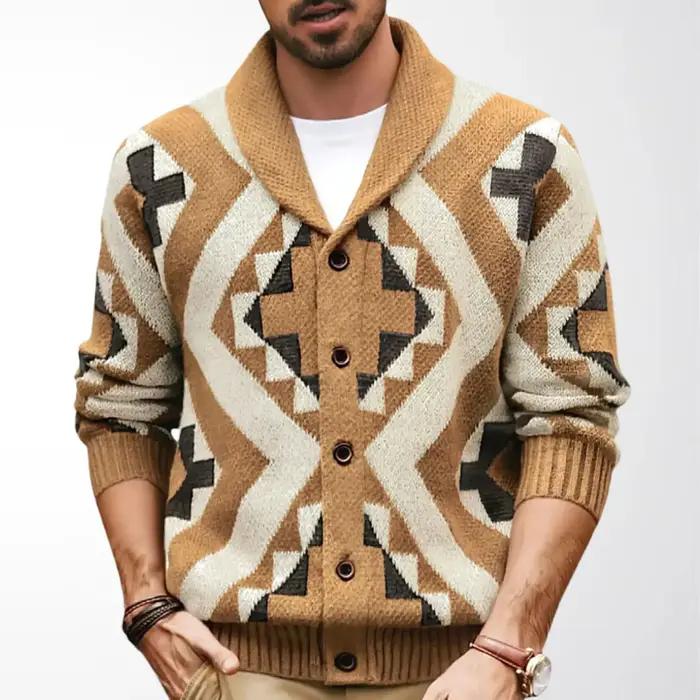 Cardigans tricotés Vintage pour hommes, vêtements décontractés, simple boutonnage, épais et chauds,