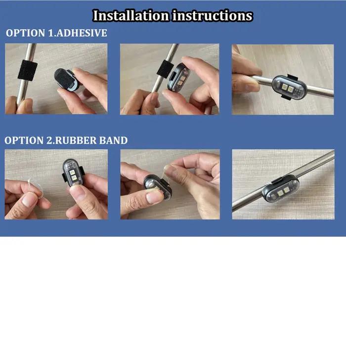 Lumières stroboscopiques d'avion Led rvb, lumières de moto, Position de Flash LED, lumière sans fil,