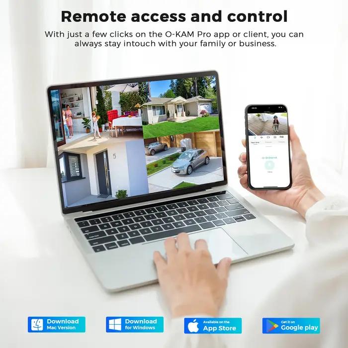 Caméra sécurité WiFi ICSEE 4MP2K vision nocturne - Détection humaine IA audio bidirectionnel - Surveillance maison