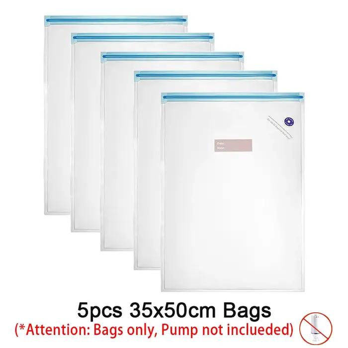 Ensemble de sacs à fermeture éclair réutilisables pour le stockage des aliments sous vide avec pompe électrique portative pour la maison et le voyage occasions spéciales