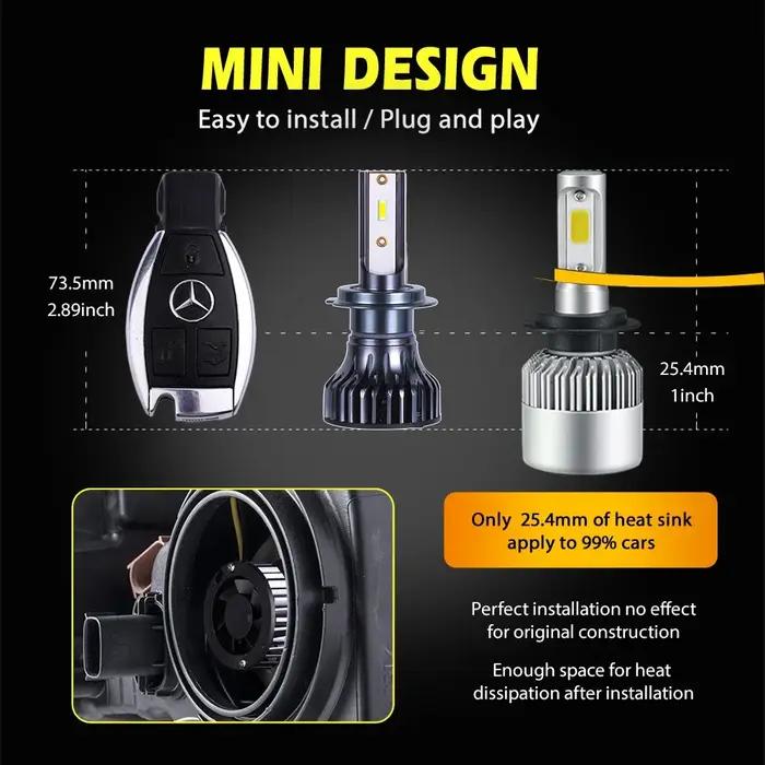 Phare de voiture 18000LM 80W CSP H4 LED H7 H1 H3 H8 H11 9005 HB3 9006 HB4 880 881 H27 phares de voit
