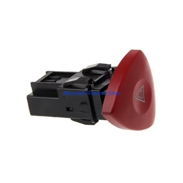 Bouton de commutation d'avertissement de danger en plastique et métal pour Renault Trafic II et Vauxhall pour sécurité routière et style